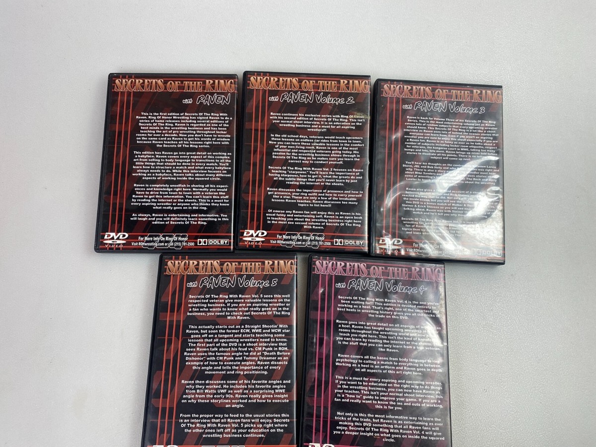 Raven's Secrets of the Ring Vol. 1-5 ROH Ring Of Honor Pro