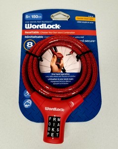 wordlock quick release bike lock