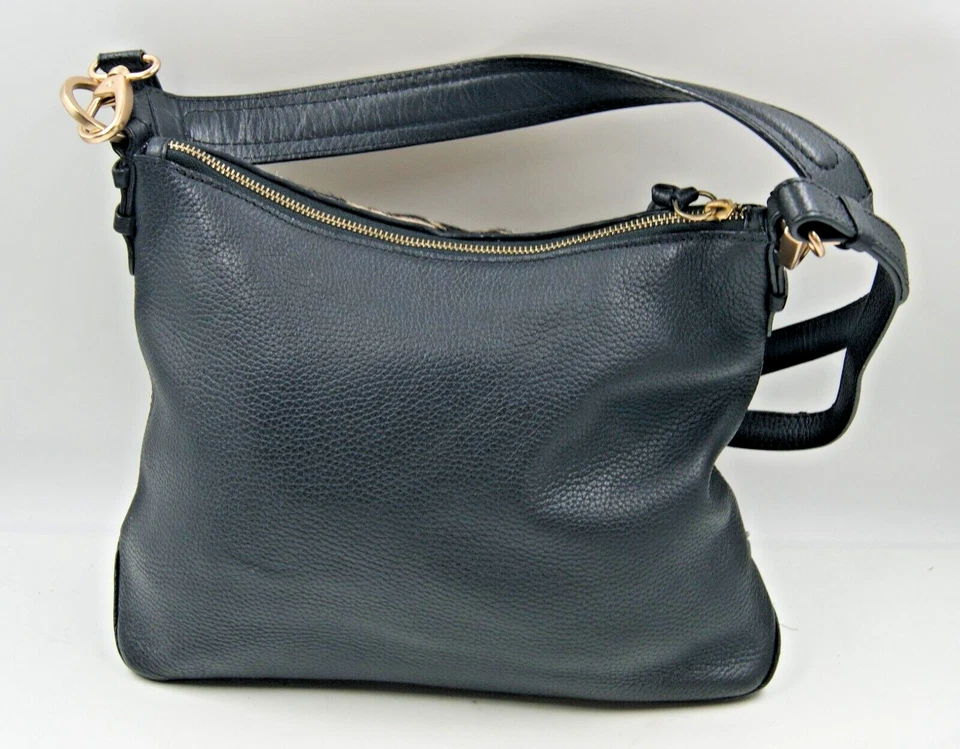 Bolso Bandolera Boden Para Mujer Negro Tostado Leopardo Pelo de becerro Cuero Bolsillos Foto 2 de 4