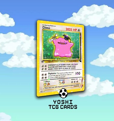 Pokemon Graduation Ditto Custom Card Holo Card ACG DIY Craft Card | eBay