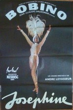 BOBINO JOSEPHINE BAKER SHOW GIRL REVUE Vintage 1975 French poster 32x47 NM 