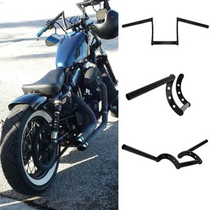 Motorcycle Black 1 Drag Bar Handlebars Z Bars For Harley Sportster Dyna Bobber Ebay