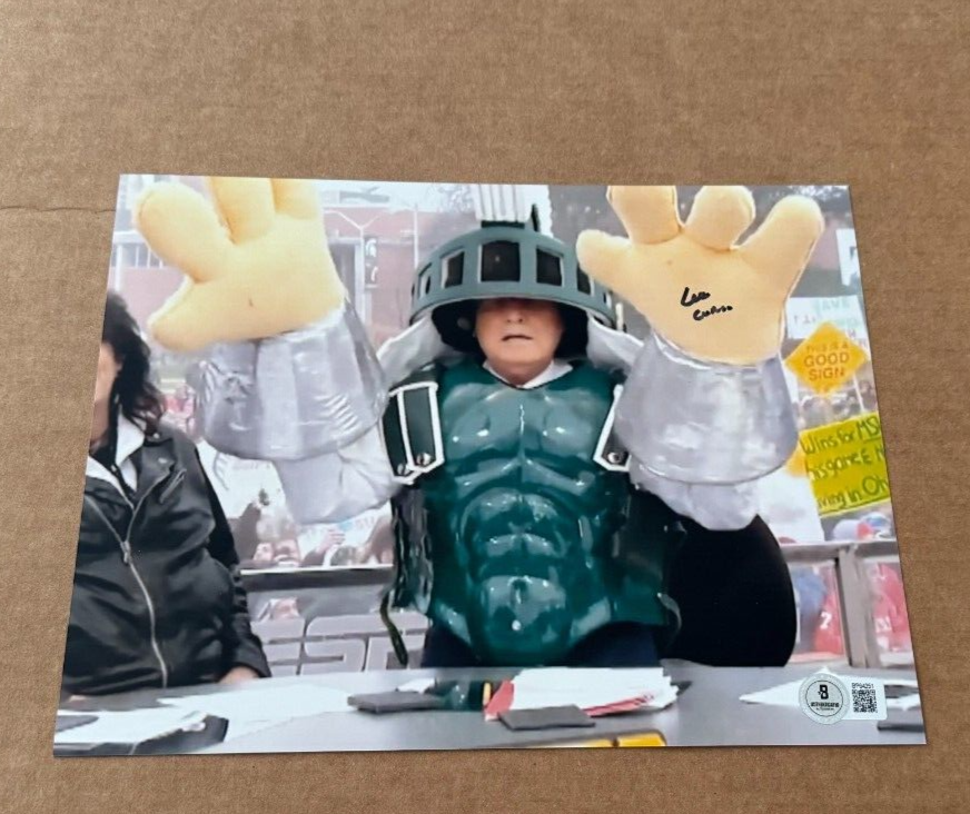 LEE CORSO SIGNED MICHIGAN STATE SPARTANS 8X10 PHOTO BECKETT COA ESPN GAMEDAY 