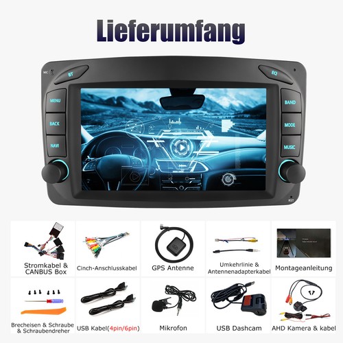 DVR Android 13 Carplay Autoradio GPS NAVI Für Mercedes W203 W209 Viano Vito W639 - Bild 17 von 19