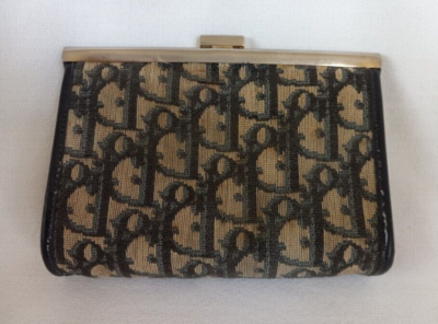 Christian Dior Vintage Trotter Blue Monogram Canvas & Leather