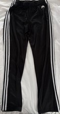 Adidas Women's Pants - Black With White - Size Medium