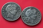 Bulk Lot of 2  Barber Half Dollar 50c High Grade A++++