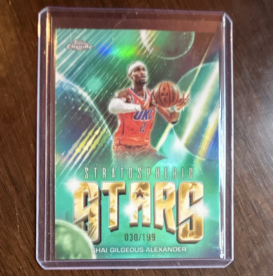 Topps 2023-24 Chrome Stratospheric Stars SS-9 Shai Gilgeous-Alexander 030/199