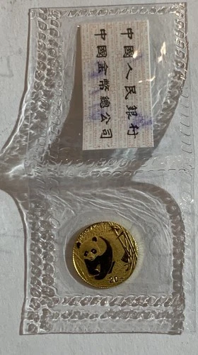 2001 Chinese Gold Panda 1/20 oz — photo from the most recent tracked eBay sale
