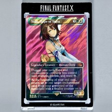 Yuna, Hope of Spira M 0549 Borderless SURGE Foil Final Fantasy MtG with Case