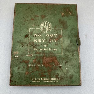 Vintage Allen Head No. 667 Hex Key Kit Metal Case Only. Machinist