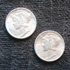 1942 and 1945 Mercury Dime BU Lot of 2 Coins