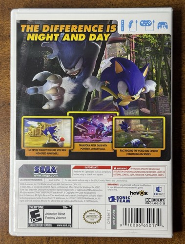 Sonic Unleashed (Nintendo Wii, 2008) CIB Complete With Manual Tested - Picture 7 of 7