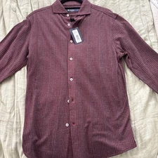 Daniel Cremieux Classics 100% Cotton LS Button Down Red Plaid Shirt Mens Medium