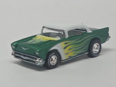 1957 Chevy Bel Air Limited Edition Adult Collectible 1/64 Scale Flamed Green RR
