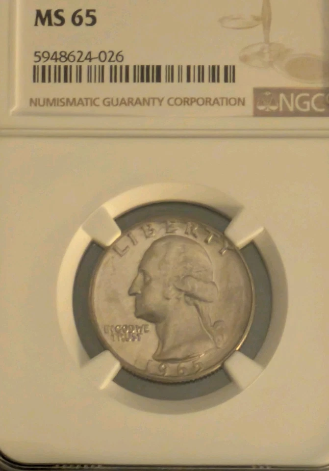 Lot of 4: - 1965 Washington Quarters NGC-CERTIFIED MS64-66 & UNC DETAILS - Image 2 of 4