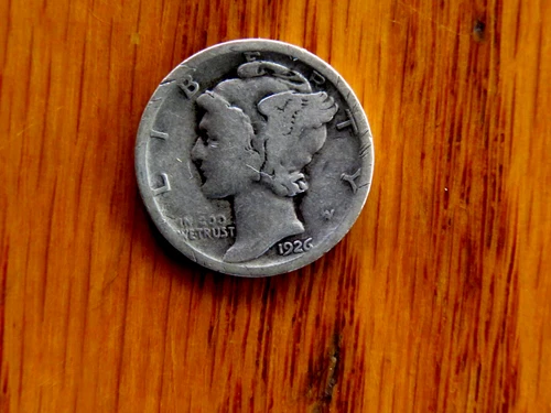 Semi Key Date 1926-S Mercury Silver Dime Fine Condition B26