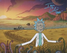 Rick y Morty serie de televisión animada 8x10 foto firmada por el actor Ian Cardoni (Rick)