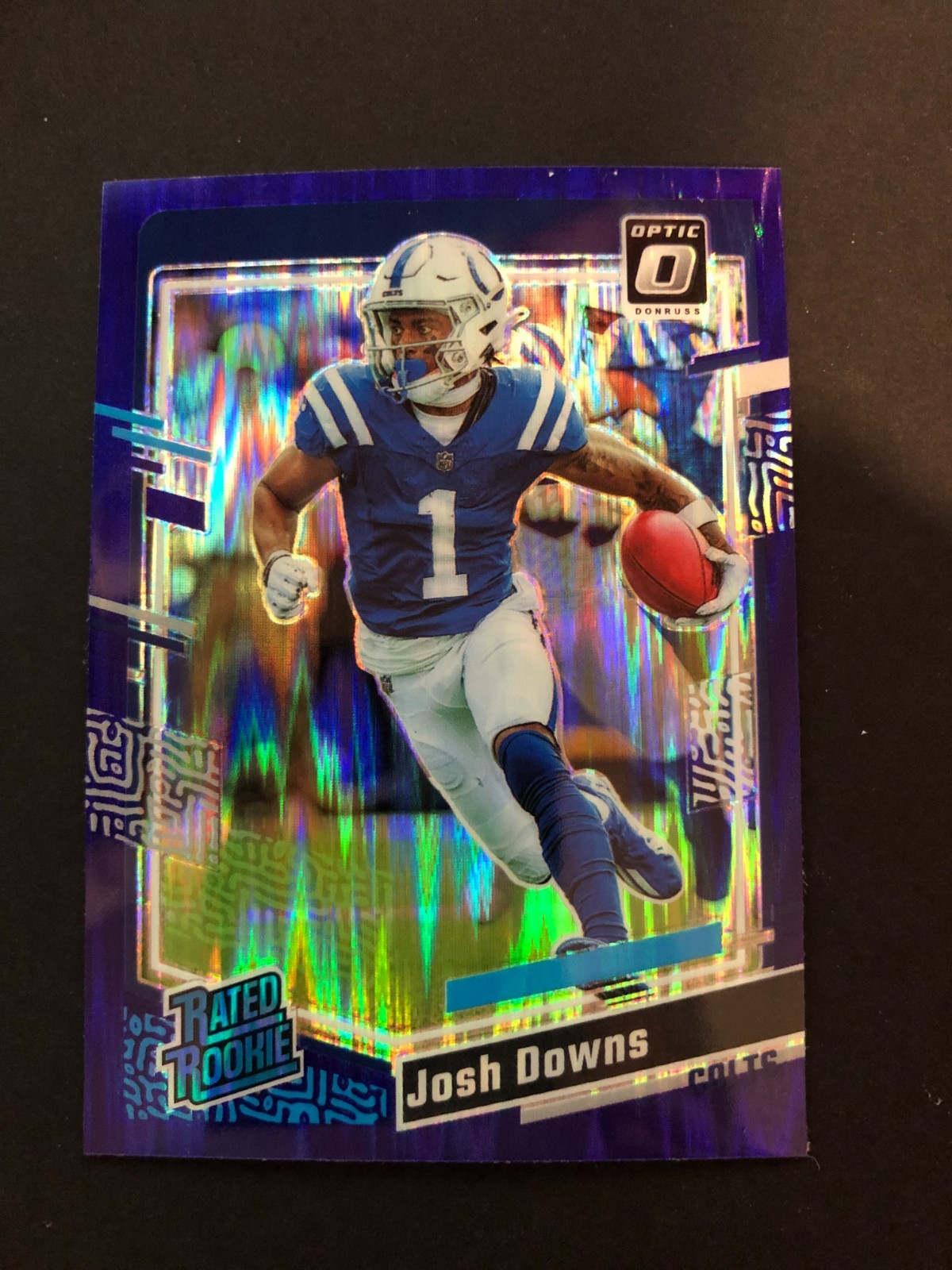 2023 Panini Donruss Optic Purple Shock Rated Rookie #248 Josh Downs RC