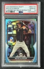 BRYCE ELDRIDGE PSA 10 2023 BOWMAN CHROME DRAFT #BDC-107 1ST SKY BLUE REFRACTOR