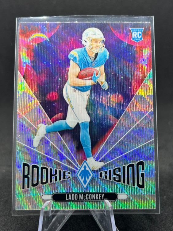 Ladd McConkey 2024 NFL Panini Phoenix Hyper Rookie Rising RC #RR-LMY Chargers