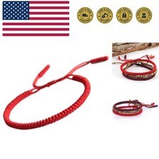 Men's Women's Adjustable Tibetan Red String Bracelet - Symbol of Protection
