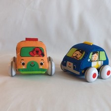 Melissa  Doug K's Kids Soft Plush Toy Cars Set Removable Wheel Base Small