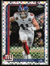2025 Topps Chrome Micah McFadden X-Fractor #232 New York Giants