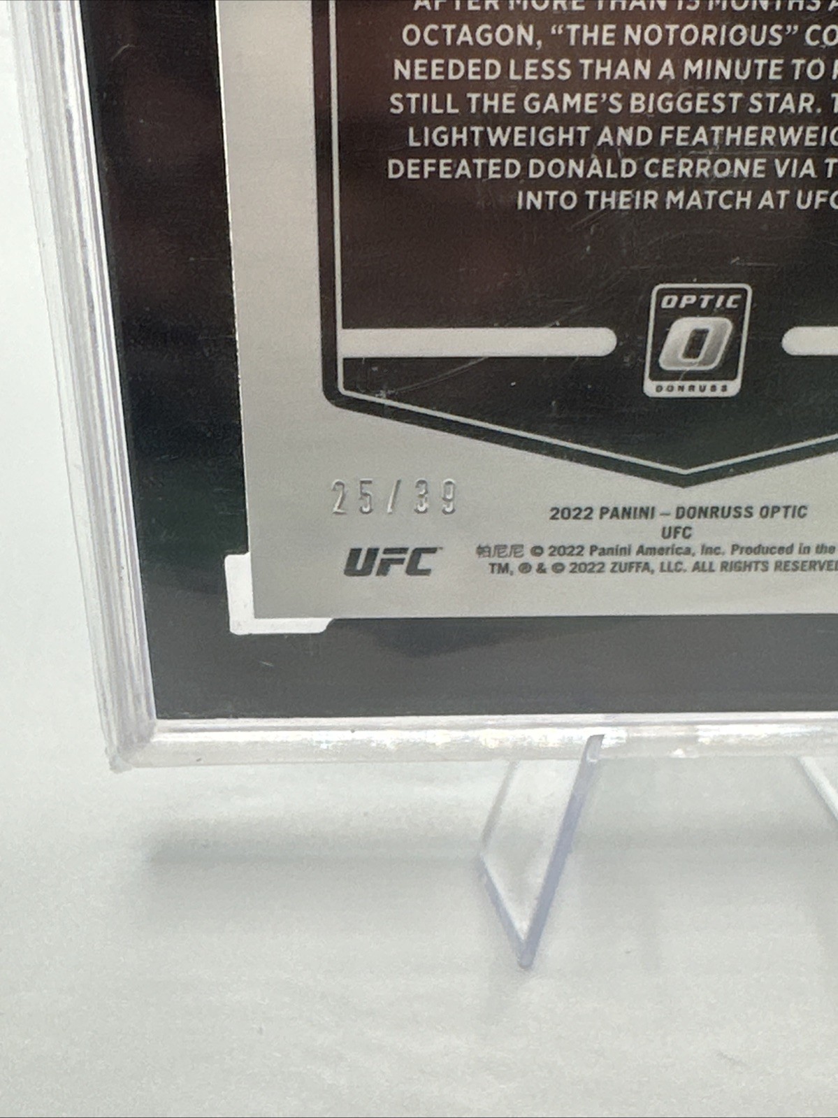 2022 Panini Donruss Optic UFC - Conor McGregor #75 Black Velocity Prizm /39 view 3