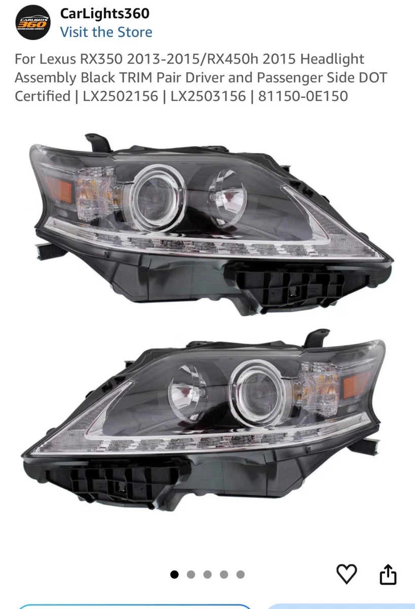 Front Headlights for Lexus RX450h for sale | eBay