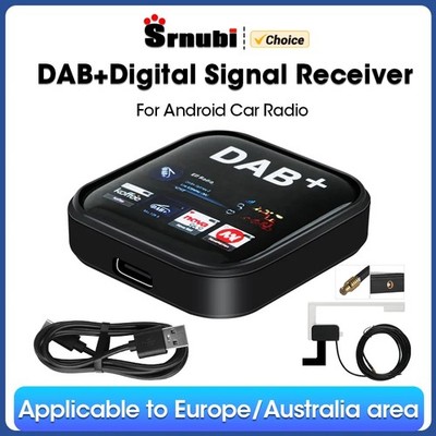 Srnubi DAB Antenna DAB+ Module USB for Android Car Radios - Easy Install