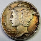 1945-S Mercury Dime Colorful Toned