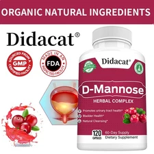 D-Mannose Capsules 1000 mg--Urinary system health, prevention of urinary stones