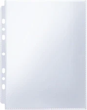 60 Pockets 5X7Inch Photocard Sleeves for A5 Standard 6/3/2 Ring Binder, Double-S