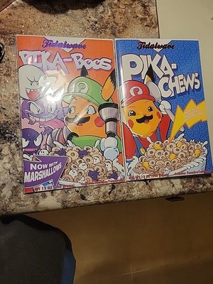 Pika-chew and Pika-boos Embossed Foil Covers From Herocon Set Lot of 2