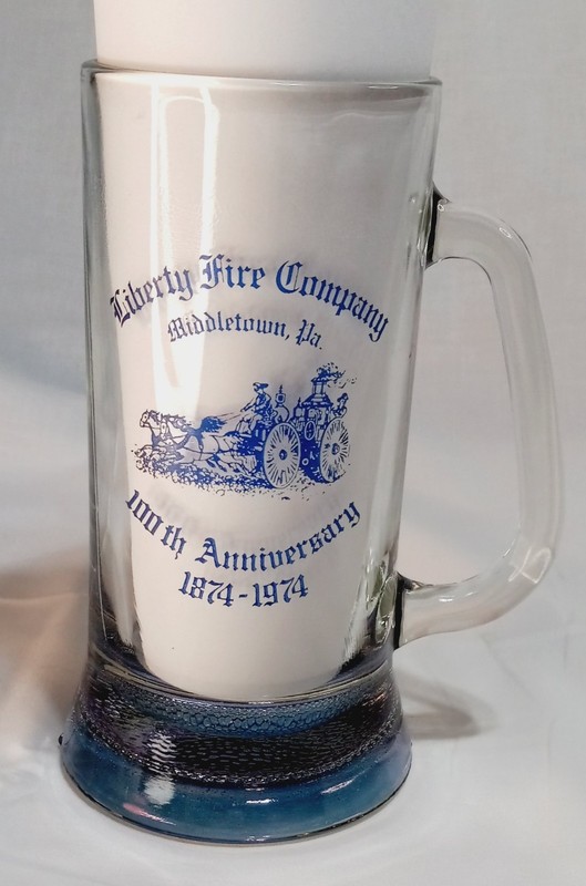 Liberty Fire Company Middletown Pa 100th Anniversary 1874-1974 Glass Mug Barware