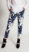 MOSCHINO HIGH RISE FLORAL PRINTED CROPPED PANTS TROUSERS 28 x 26 S