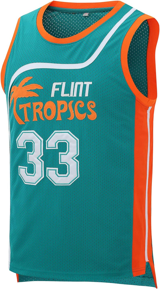 Flint Tropics Jersey Moon 33 Basketball Jerseys for Men S-XXXL | eBay
