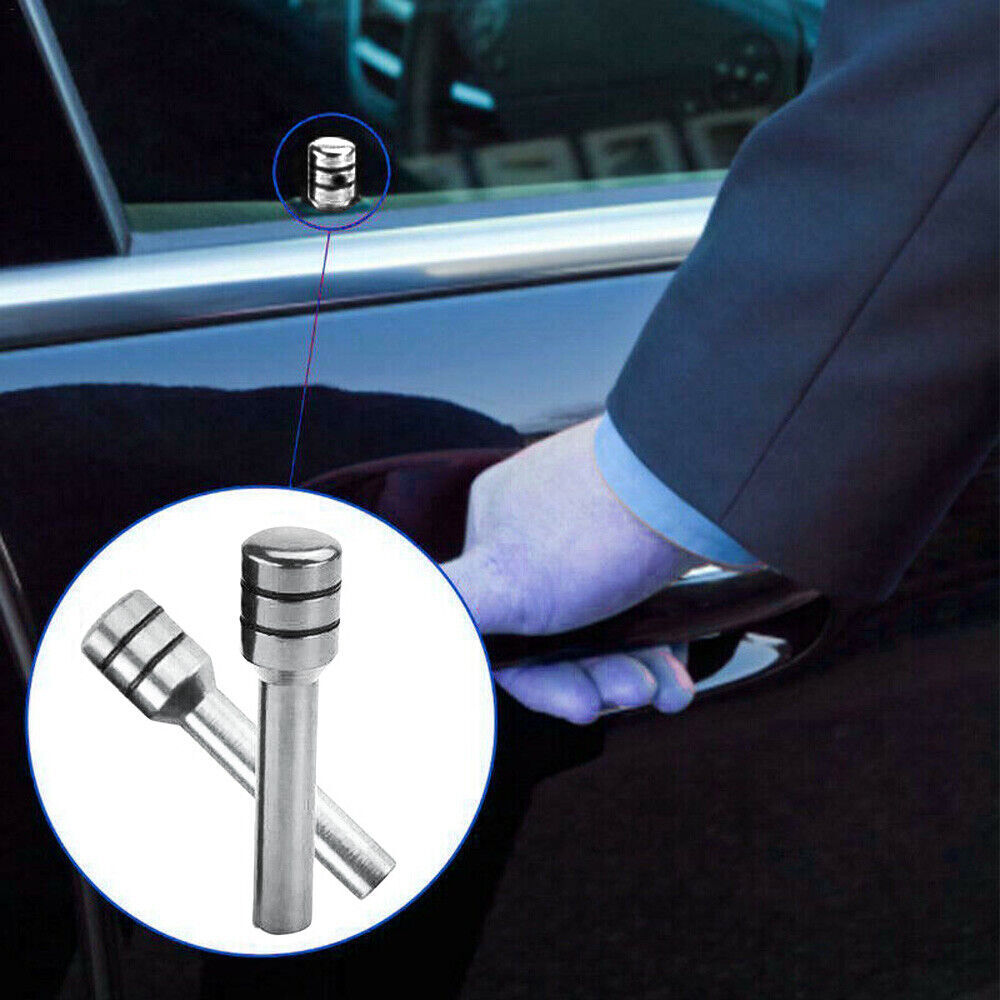 4PCS Interior Door Lock Knob Car Door Lock Pins Cover Aluminum Car