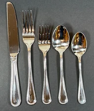 Wallace CONTINENTAL Bead Stainless 18/10 Flatware 5 pc PLACE SETTING
