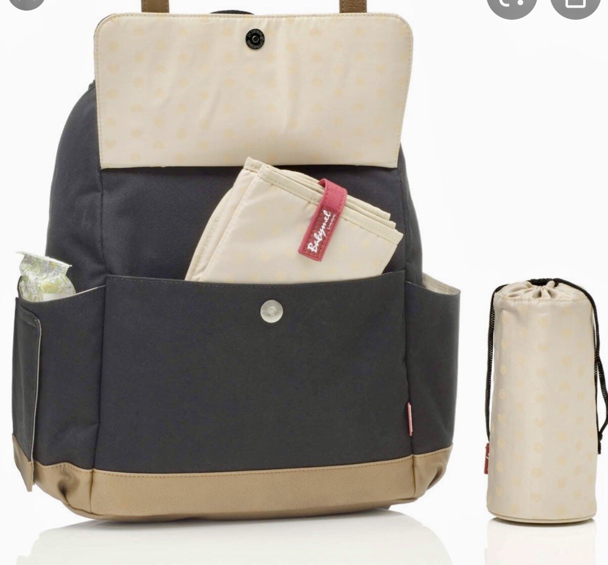 tan changing backpack