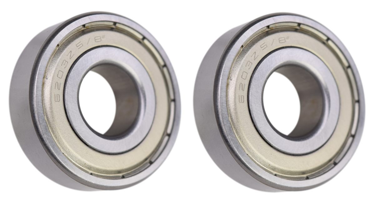 2 Each) 6203-ZZ-5/8 6203-2Z10 203SS10 Shielded Radial Ball Bearing