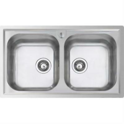 FOSTER 1974060 LAVELLO 2 VASCHE FM STD ACCIAIO INOX 86 CM