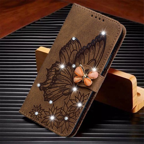 Butterfly Diamond Wallet Phone Case For Oppo A17 A57 A55 A53 A54S A16 A54 A9 A5 - 第 8/18 張圖片