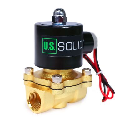 U.S. Solid Electric Solenoid Valve 1/2 in Zinc Alloy DC 12V NBR