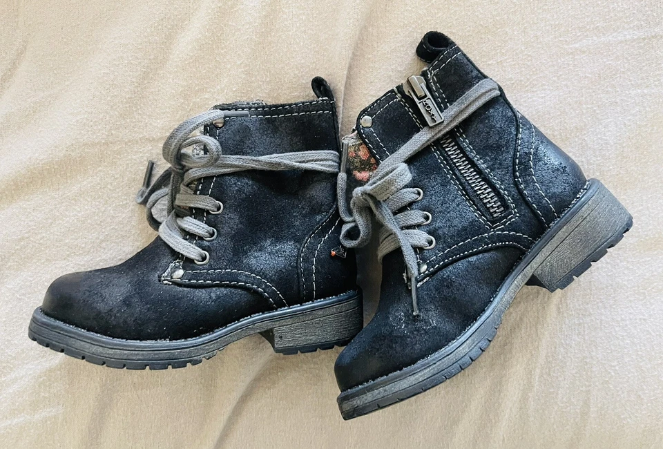 BOTAS ROXY NIÑAS PEQUEÑAS Mountain & The Seas NEGRAS imitación gamuza envejecidas talla 6 Foto 3 de 4