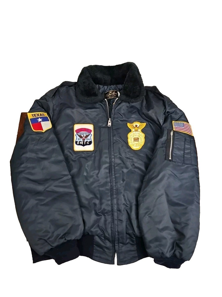 り*ゅ様 Timber King U.S. Air Force ジャケット Vtg U.S. Air Force Chainstitched Timber King Eagle Bomber Flight