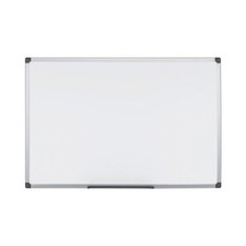 Image of Bi-Office Aluminium Finish Magnetic Drywipe Whiteboard 1200x900mm MB1406186