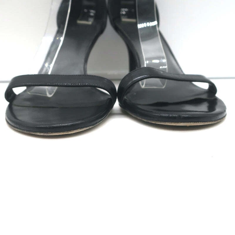 Stuart Weitzman Nudistcurve Ankle Strap Sandals Black Leather Size 10.5 - Image 4 of 4