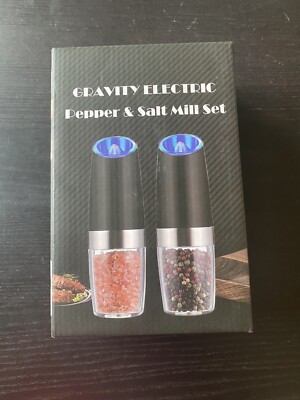 Gravity & Electric Pepper Mill & Salt Set NIB